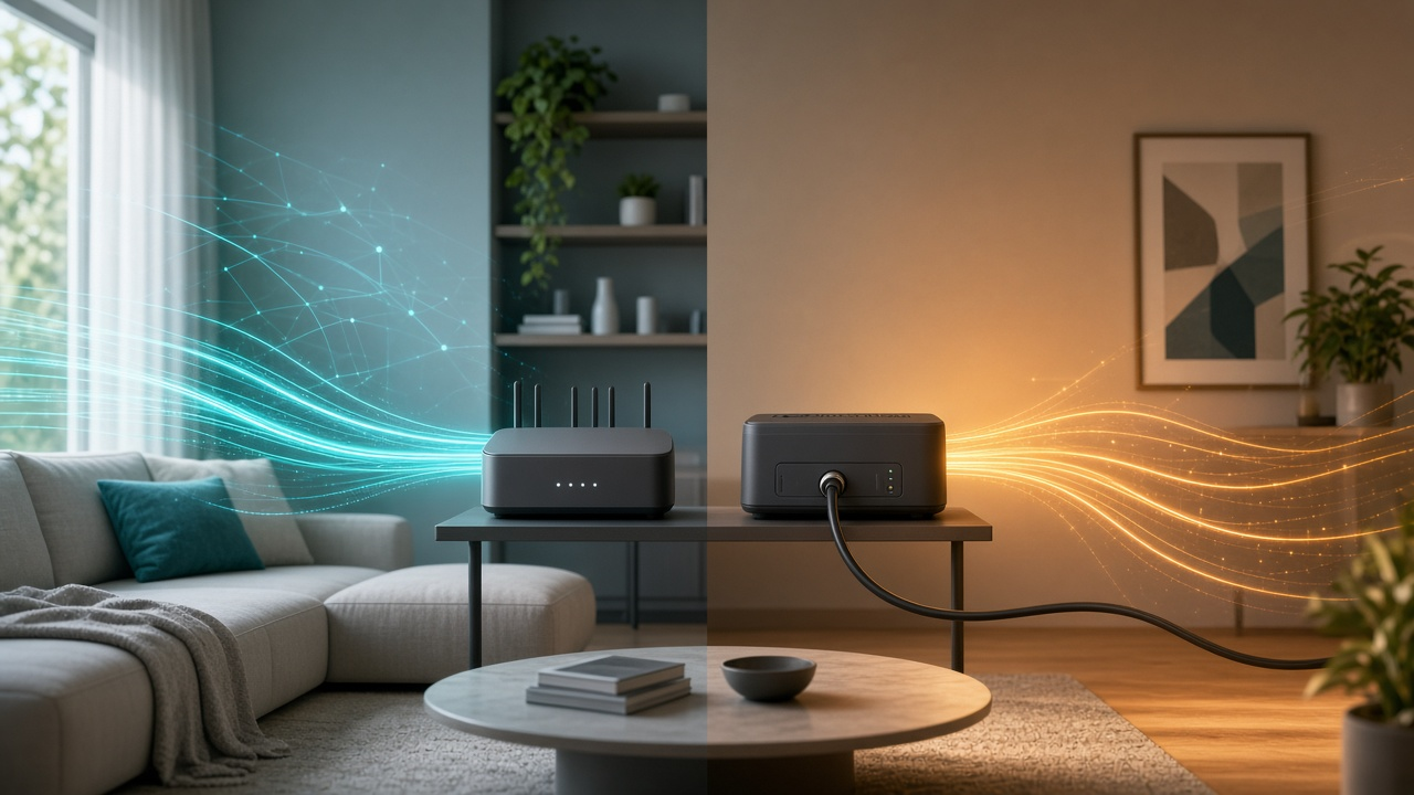AT&T and Brightspeed home internet services compared on a laptop