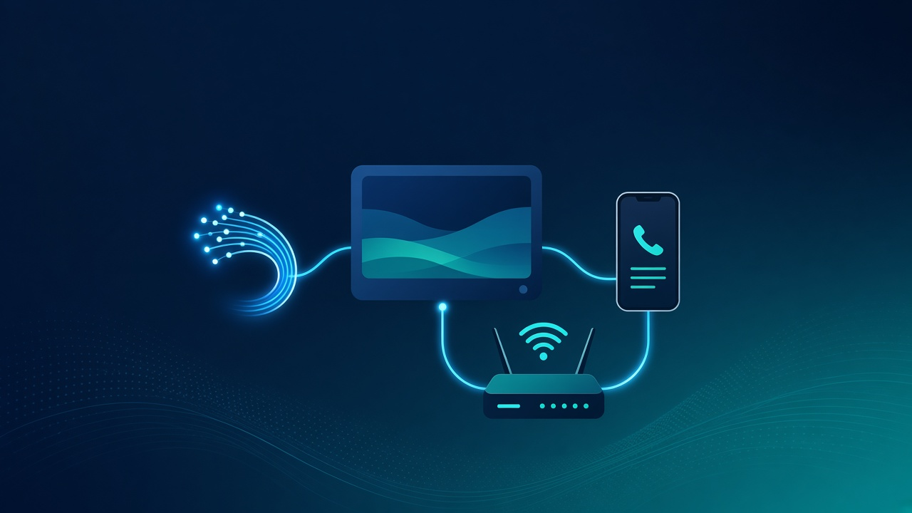 Illustration explaining Quadruple Play