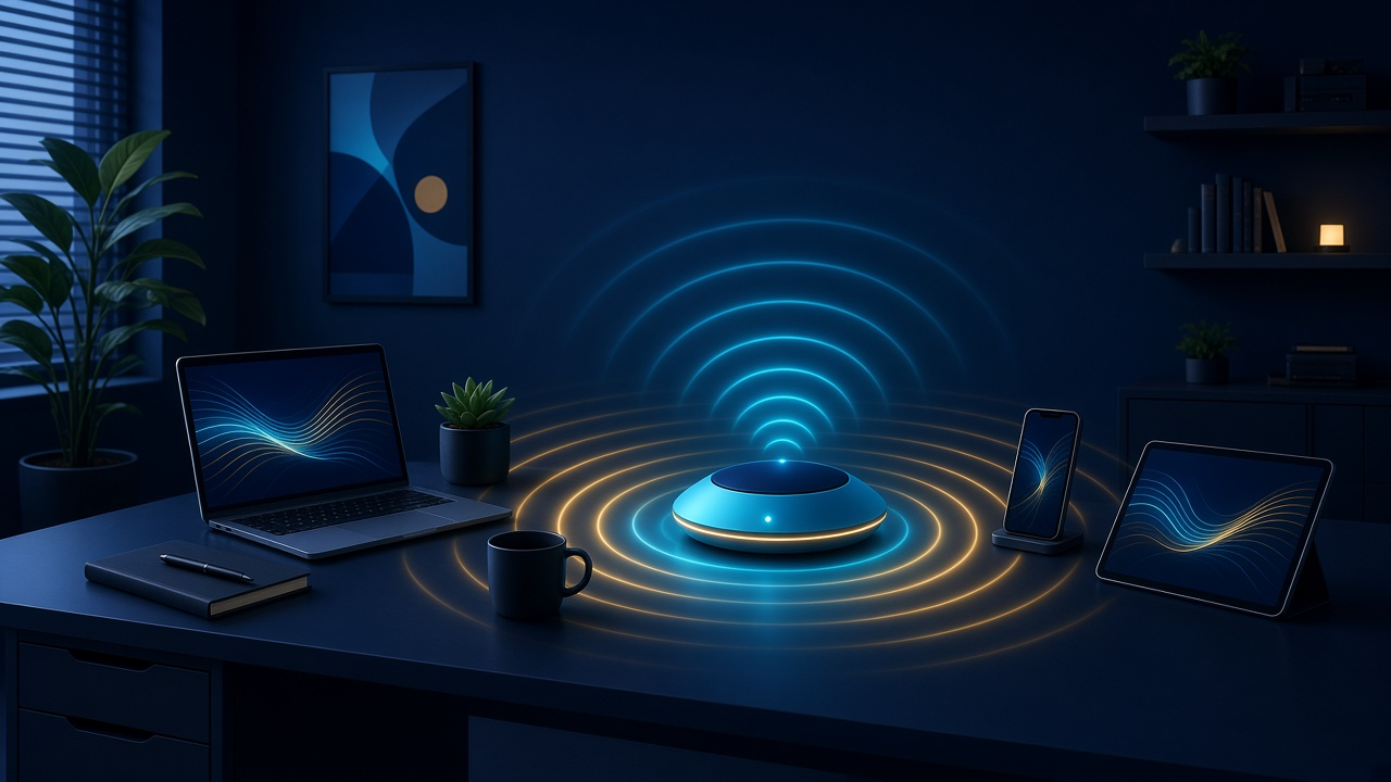Illustration explaining Wireless Local Area Network (WLAN)