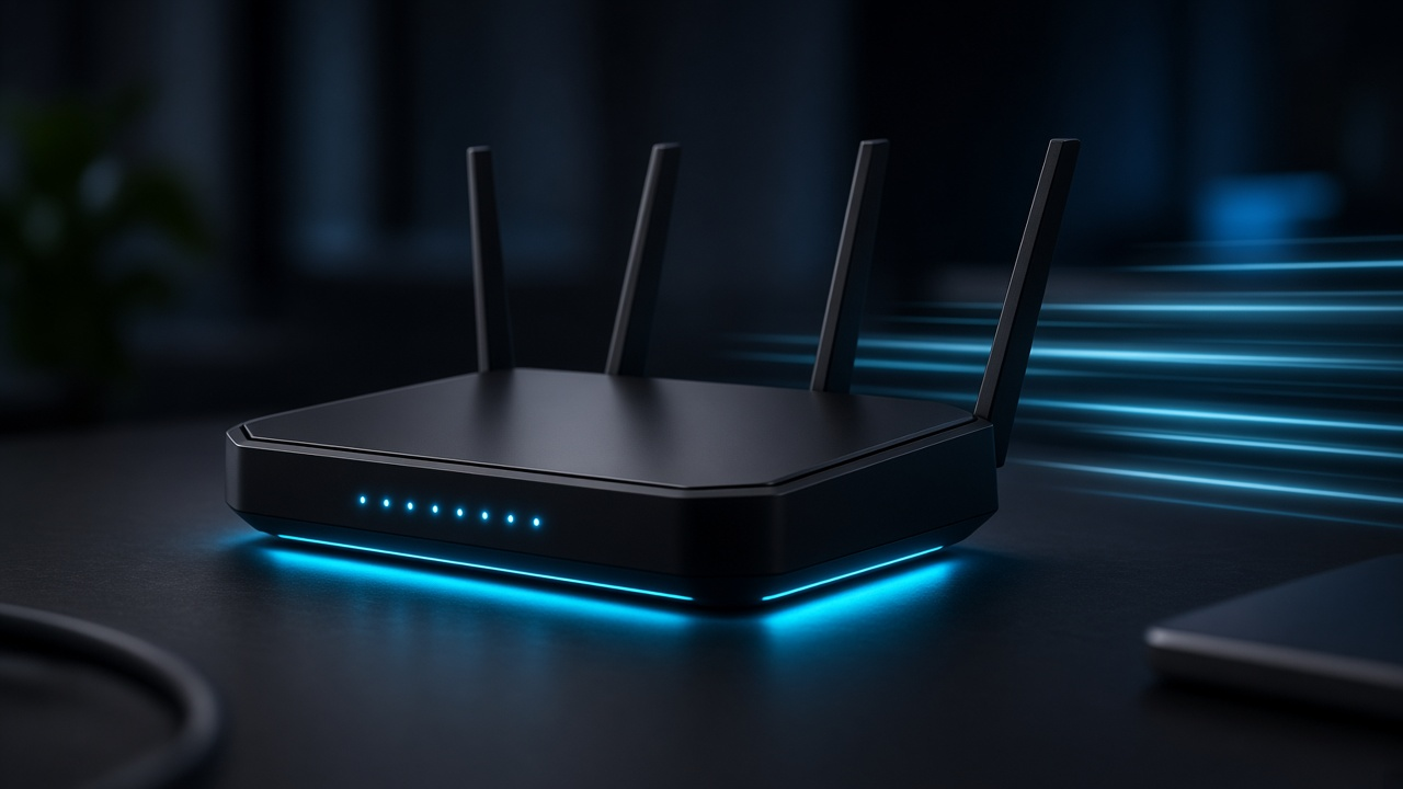 High-performance OpenWrt wireless router with four antennas